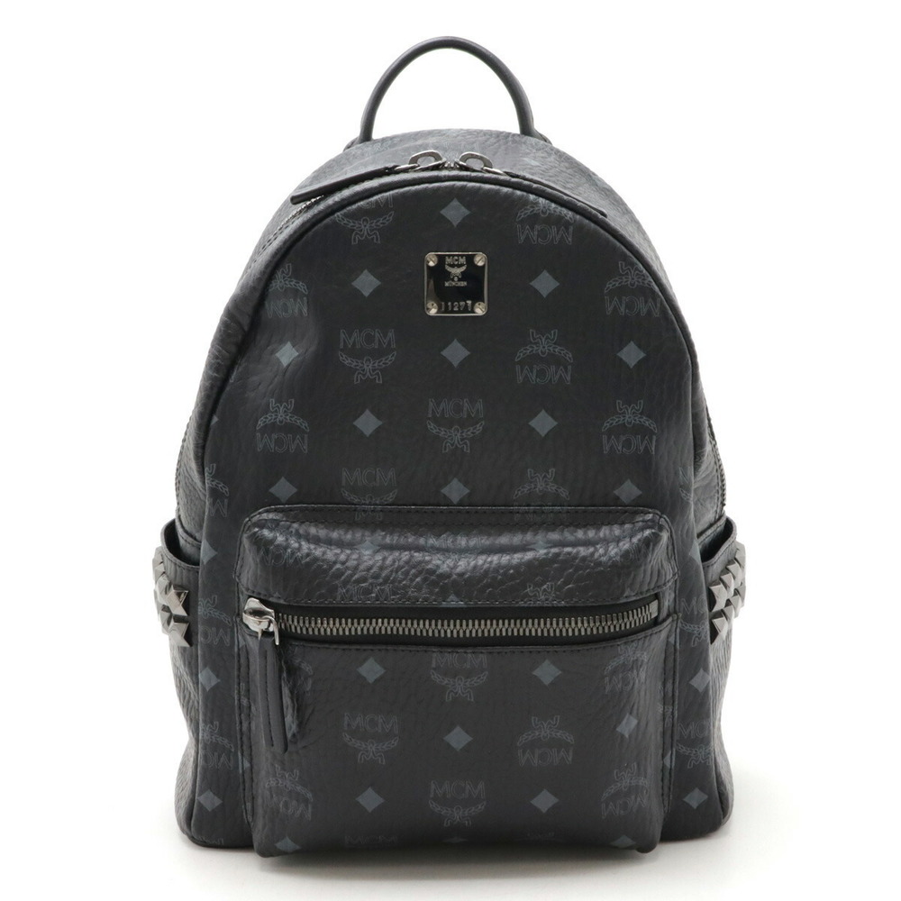 Mcm Logogram Visetos Backpack Leather Studs Black - image 1